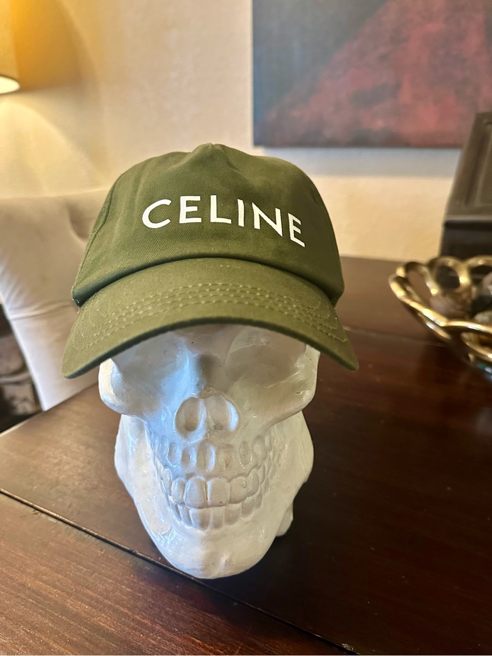 Olive Green Logo Baseball Cap